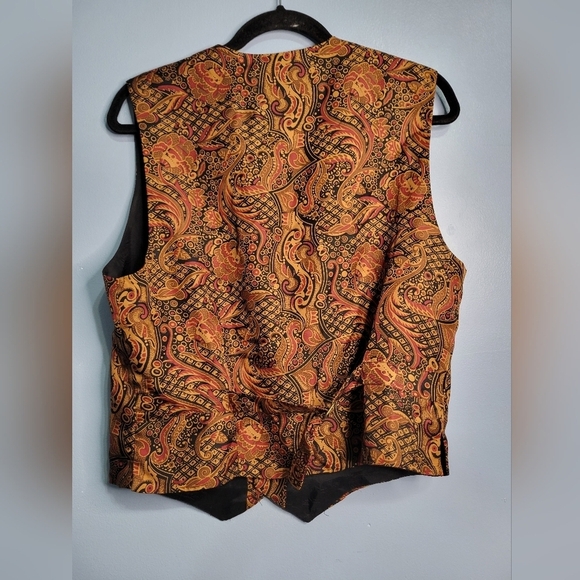 Classiques Entier Men's Printed Silk Vest Large - Picture 2 of 7